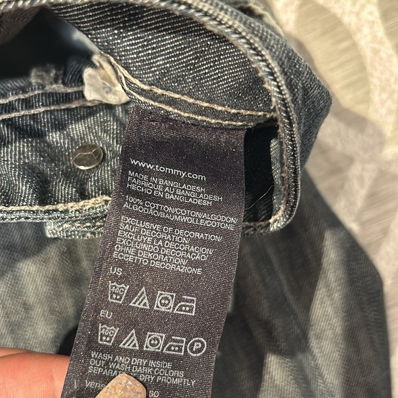 Tommy Hilfiger Jeans Women Size 28 Bootcut Fit Blue/Gray Flag - Picture 9 of 16